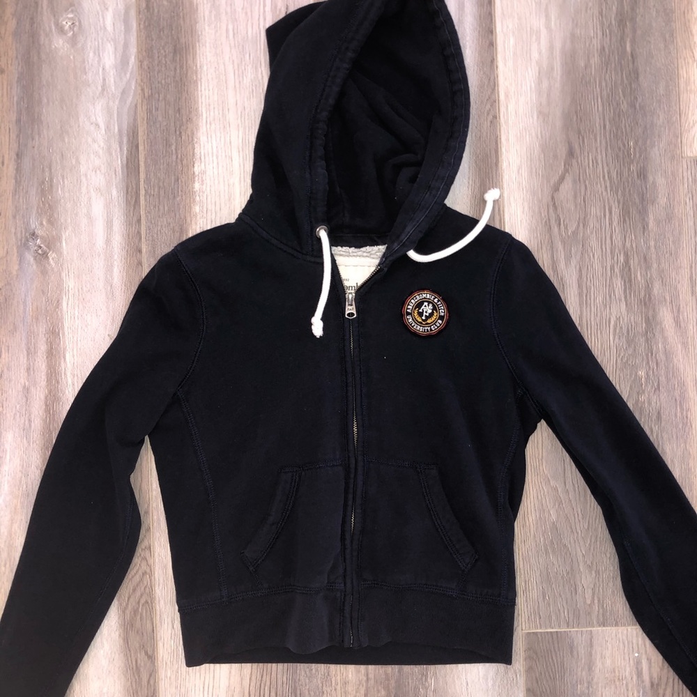 A&F Cropped Zip-Up Hoodie